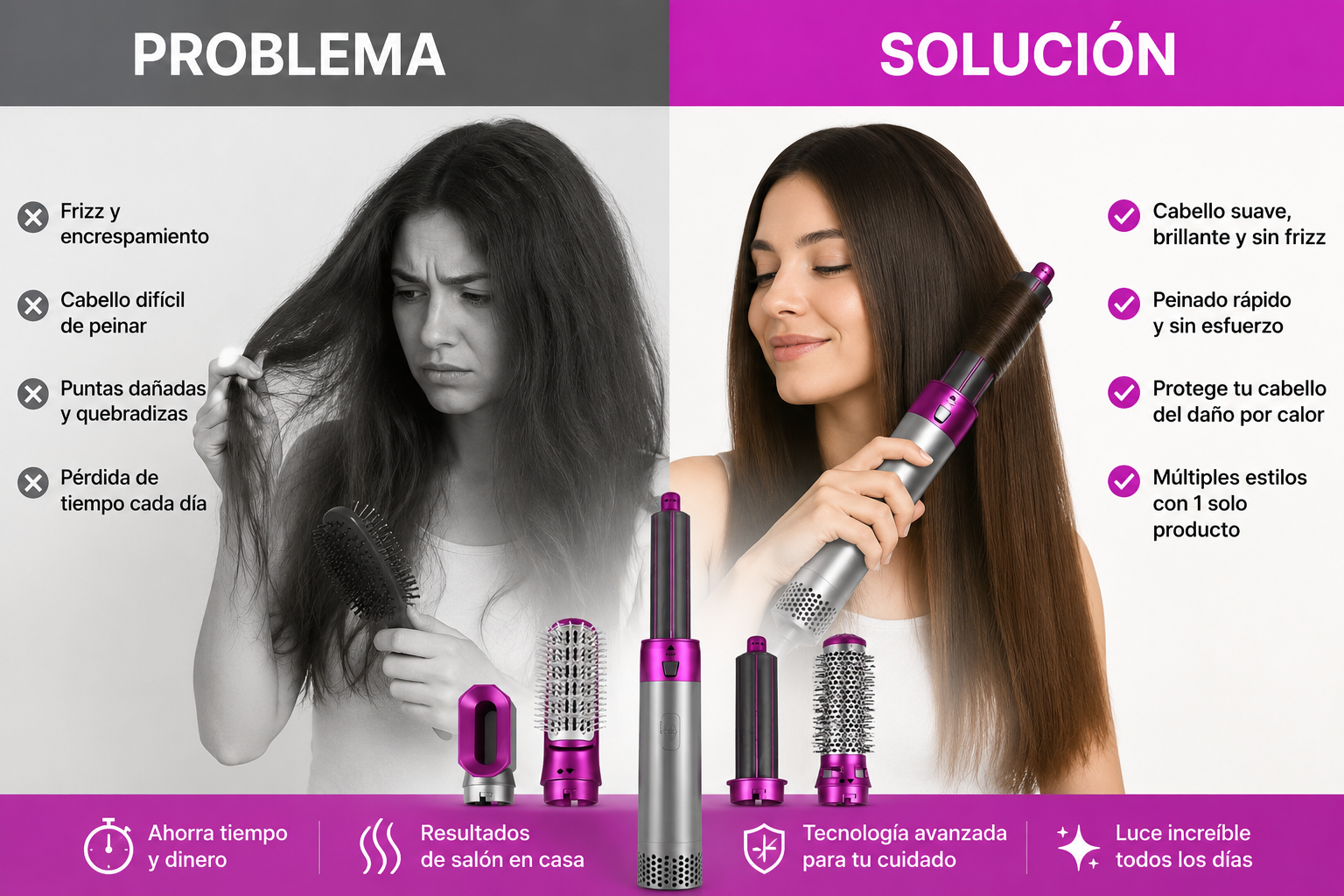Seca, Moldea y Da Volumen 5 en 1